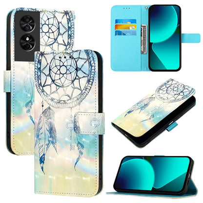 TCL 50 SE Leather Flip Phone Case with 3D Painted Design, Card Holder, Wallet & Stand Function - Durable Protection & Easy Access