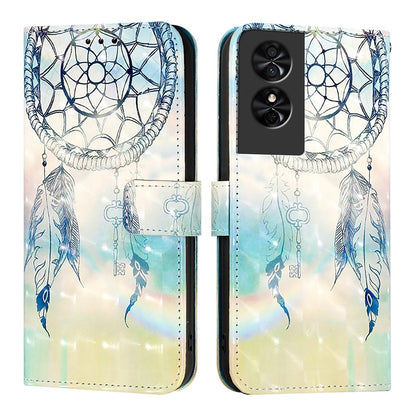 TCL 50 SE Leather Flip Phone Case with 3D Painted Design, Card Holder, Wallet & Stand Function - Durable Protection & Easy Access