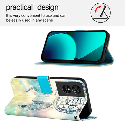 TCL 50 SE Leather Flip Phone Case with 3D Painted Design, Card Holder, Wallet & Stand Function - Durable Protection & Easy Access