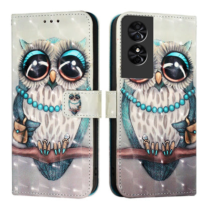 TCL 50 SE Leather Flip Phone Case with 3D Painted Design, Card Holder, Wallet & Stand Function - Durable Protection & Easy Access