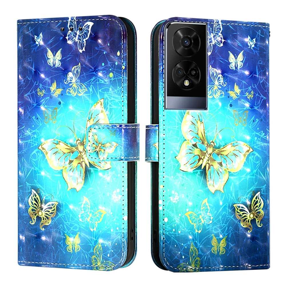 TCL 50 XE 5G Leather Flip Phone Case with 3D Painted Design, Card Holder, Wallet & Stand Function - Durable Protection & Easy Access