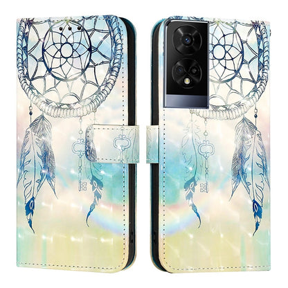 TCL 50 XE 5G Leather Flip Phone Case with 3D Painted Design, Card Holder, Wallet & Stand Function - Durable Protection & Easy Access