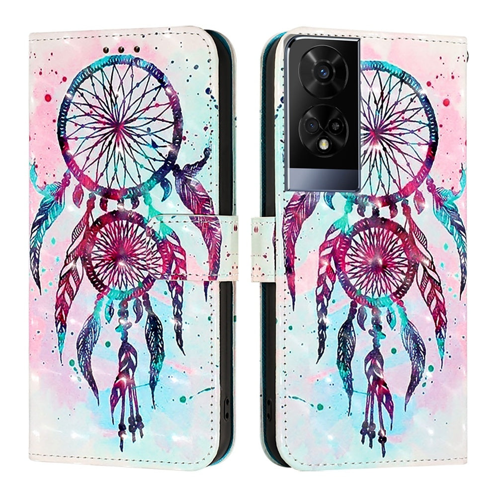 TCL 50 XE 5G Leather Flip Phone Case with 3D Painted Design, Card Holder, Wallet & Stand Function - Durable Protection & Easy Access