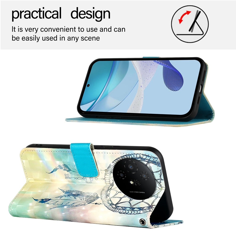 TCL 50 XL 5G Leather Flip Phone Case with 3D Painted Design, Card Holder, Wallet & Stand Function - Durable Protection & Easy Access