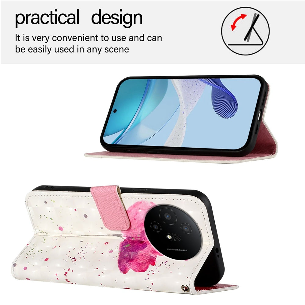 TCL 50 XL 5G Leather Flip Phone Case with 3D Painted Design, Card Holder, Wallet & Stand Function - Durable Protection & Easy Access