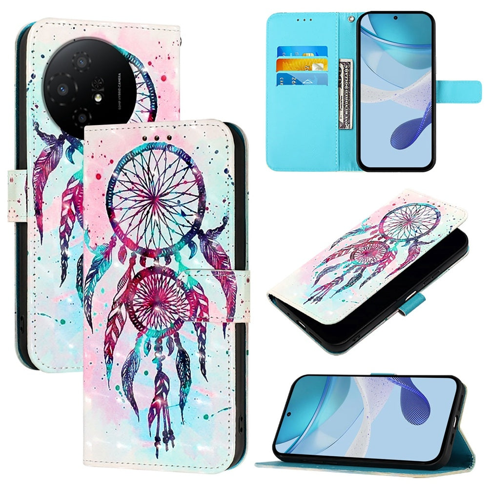 TCL 50 XL 5G Leather Flip Phone Case with 3D Painted Design, Card Holder, Wallet & Stand Function - Durable Protection & Easy Access