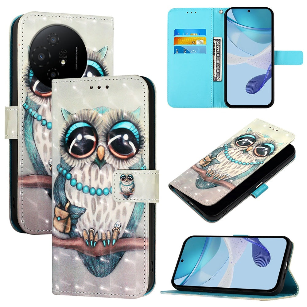 TCL 50 XL 5G Leather Flip Phone Case with 3D Painted Design, Card Holder, Wallet & Stand Function - Durable Protection & Easy Access