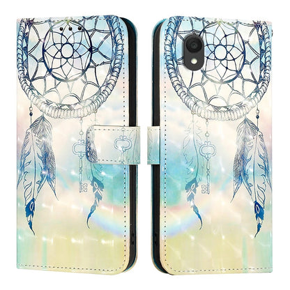 TCL 201 Leather Flip Phone Case with 3D Painted Design, Card Holder, Wallet & Stand Function - Durable Protection & Easy Access