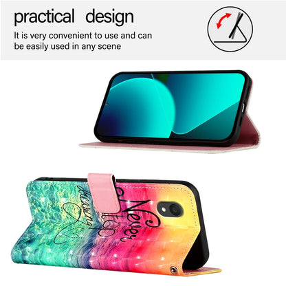 TCL 201 Leather Flip Phone Case with 3D Painted Design, Card Holder, Wallet & Stand Function - Durable Protection & Easy Access