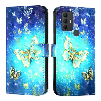 TCL 30 SE AL02 Leather Flip Phone Case with 3D Painted Design, Card Holder, Wallet & Stand Function - Durable Protection & Easy Access