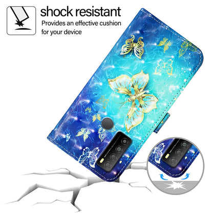 TCL 30 XL T701DL Leather Flip Phone Case with 3D Painted Design, Card Holder, Wallet & Stand Function - Durable Protection & Easy Access