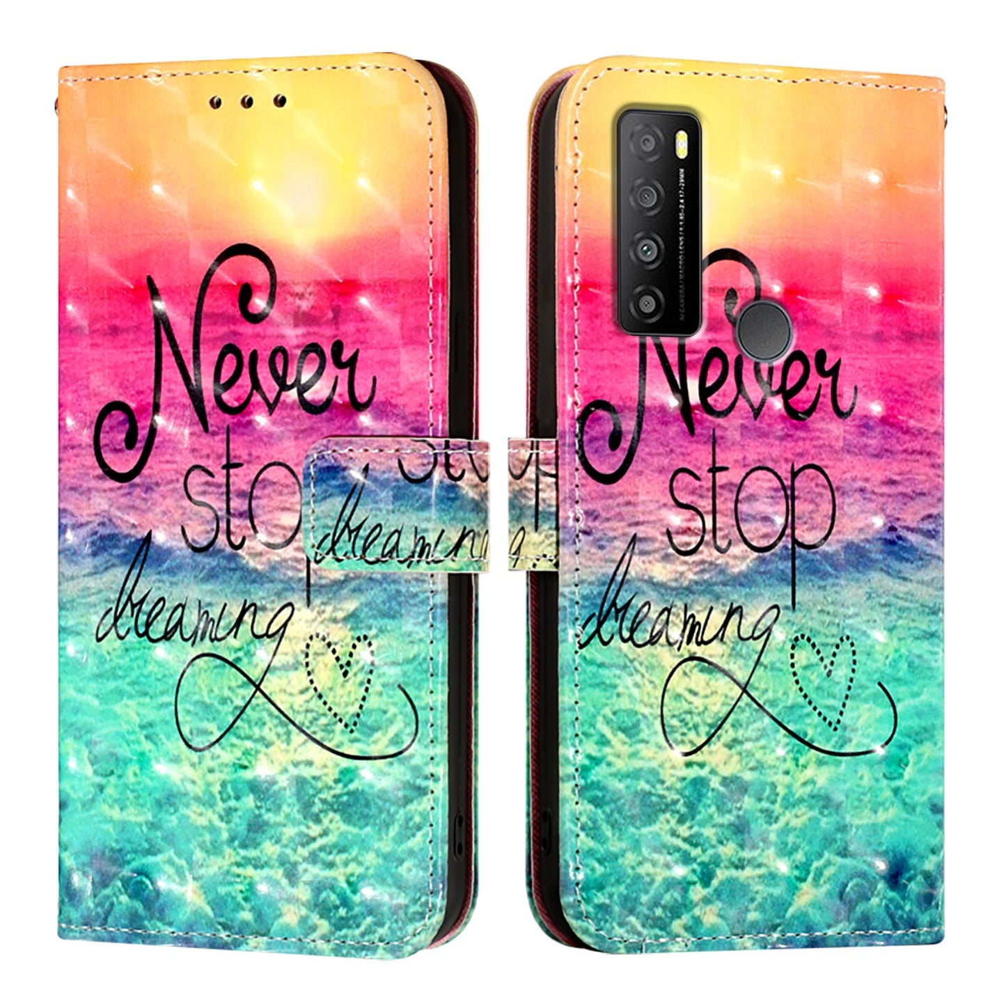 TCL 30 XL T701DL Leather Flip Phone Case with 3D Painted Design, Card Holder, Wallet & Stand Function - Durable Protection & Easy Access