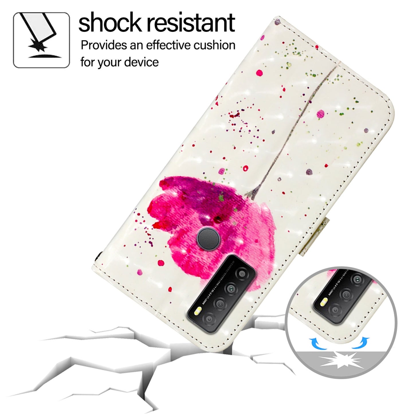 TCL 30 XL T701DL Leather Flip Phone Case with 3D Painted Design, Card Holder, Wallet & Stand Function - Durable Protection & Easy Access