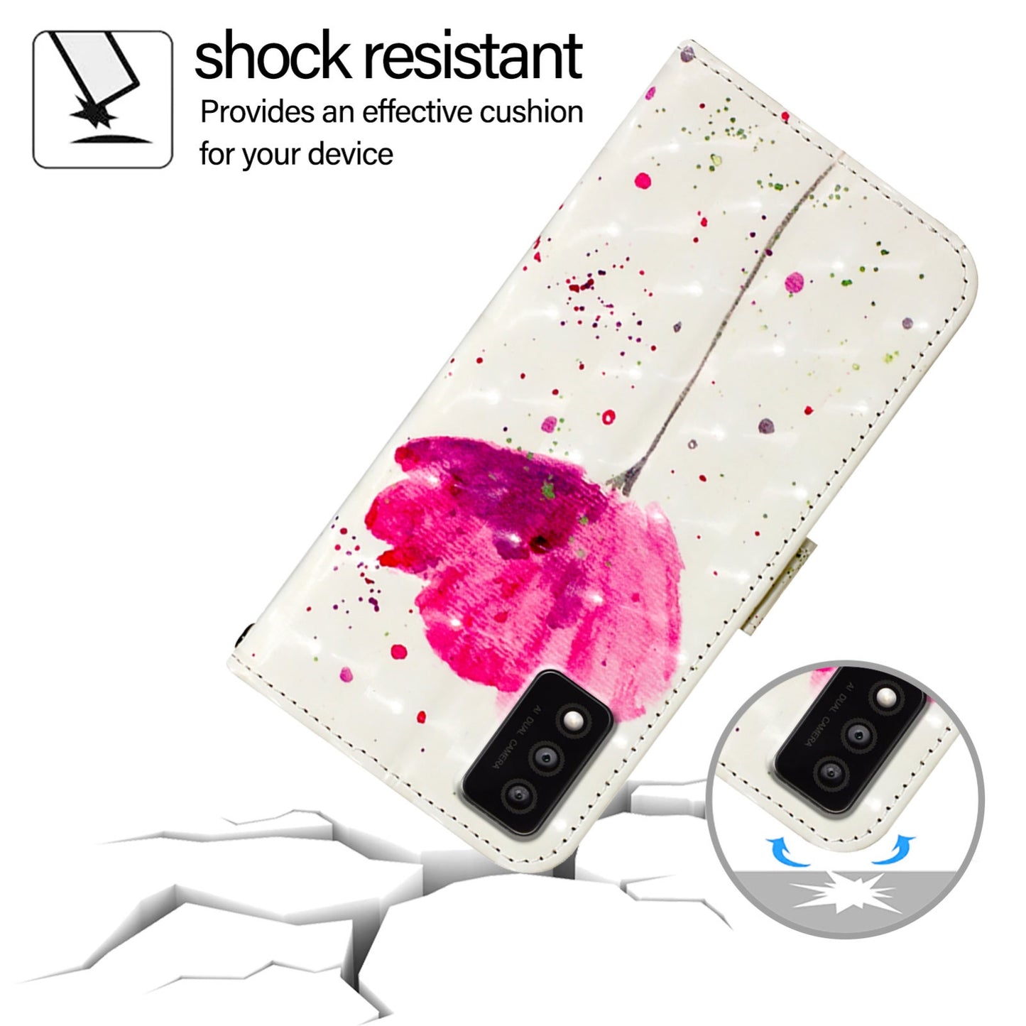 TCL 30T T603DL Leather Flip Phone Case with 3D Painted Design, Card Holder, Wallet & Stand Function - Durable Protection & Easy Access