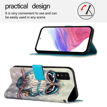 TCL 30T T603DL Leather Flip Phone Case with 3D Painted Design, Card Holder, Wallet & Stand Function - Durable Protection & Easy Access