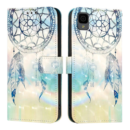 TCL 30 Z T602DL Leather Flip Phone Case with 3D Painted Design, Card Holder, Wallet & Stand Function - Durable Protection & Easy Access