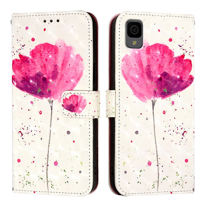TCL 30 Z T602DL Leather Flip Phone Case with 3D Painted Design, Card Holder, Wallet & Stand Function - Durable Protection & Easy Access