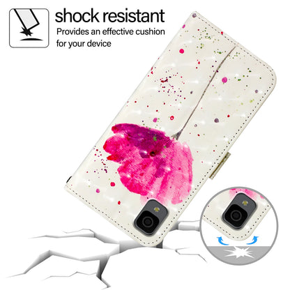 TCL 30 Z T602DL Leather Flip Phone Case with 3D Painted Design, Card Holder, Wallet & Stand Function - Durable Protection & Easy Access