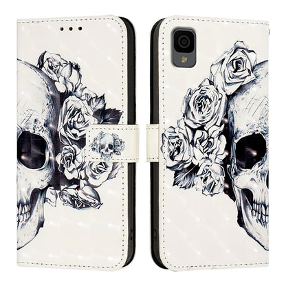 TCL 30 Z T602DL Leather Flip Phone Case with 3D Painted Design, Card Holder, Wallet & Stand Function - Durable Protection & Easy Access