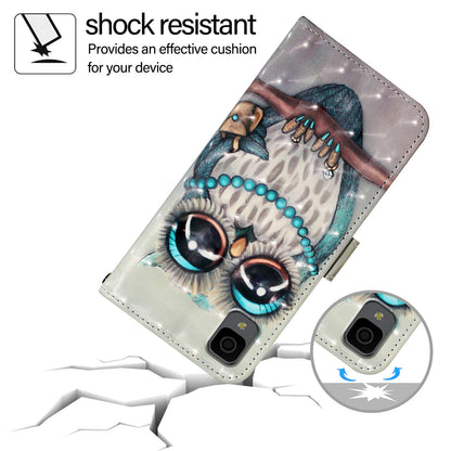 TCL 30 Z T602DL Leather Flip Phone Case with 3D Painted Design, Card Holder, Wallet & Stand Function - Durable Protection & Easy Access