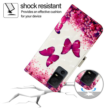 TCL 40 XL Leather Flip Phone Case with 3D Painted Design, Card Holder, Wallet & Stand Function - Durable Protection & Easy Access