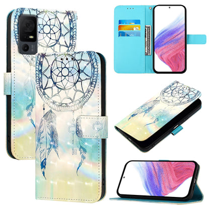TCL 40 XL Leather Flip Phone Case with 3D Painted Design, Card Holder, Wallet & Stand Function - Durable Protection & Easy Access