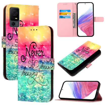 TCL 40 XL Leather Flip Phone Case with 3D Painted Design, Card Holder, Wallet & Stand Function - Durable Protection & Easy Access