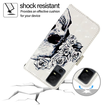 TCL 40 T T608DL Leather Flip Phone Case with 3D Painted Design, Card Holder, Wallet & Stand Function - Durable Protection & Easy Access