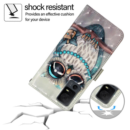 TCL 40 XL Leather Flip Phone Case with 3D Painted Design, Card Holder, Wallet & Stand Function - Durable Protection & Easy Access