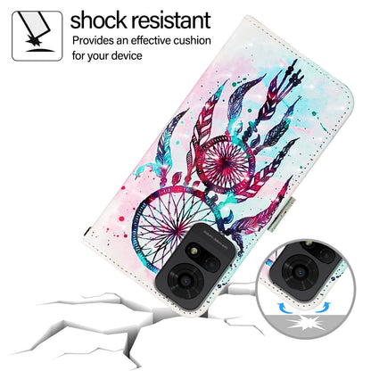 TCL 50 LE 5G Leather Flip Phone Case with 3D Painted Design, Card Holder, Wallet & Stand Function - Durable Protection & Easy Access