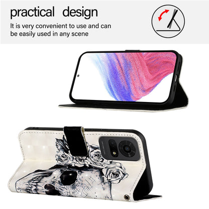 TCL 50 LE 5G Leather Flip Phone Case with 3D Painted Design, Card Holder, Wallet & Stand Function - Durable Protection & Easy Access