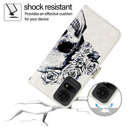 TCL 50 LE 5G Leather Flip Phone Case with 3D Painted Design, Card Holder, Wallet & Stand Function - Durable Protection & Easy Access