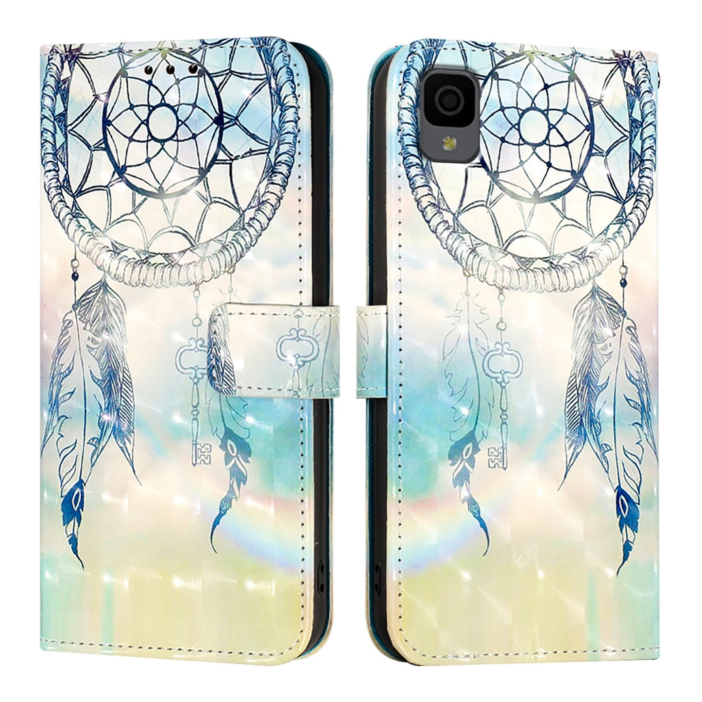 TCL 30Z T602DL Leather Flip Phone Case with 3D Painted Design, Card Holder, Wallet & Stand Function - Durable Protection & Easy Access