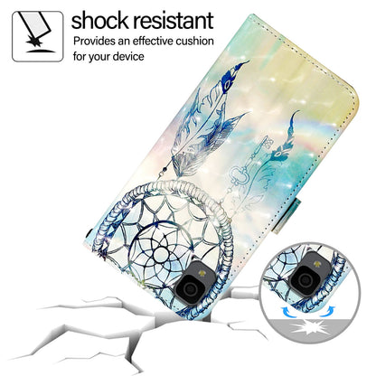 TCL 30Z T602DL Leather Flip Phone Case with 3D Painted Design, Card Holder, Wallet & Stand Function - Durable Protection & Easy Access