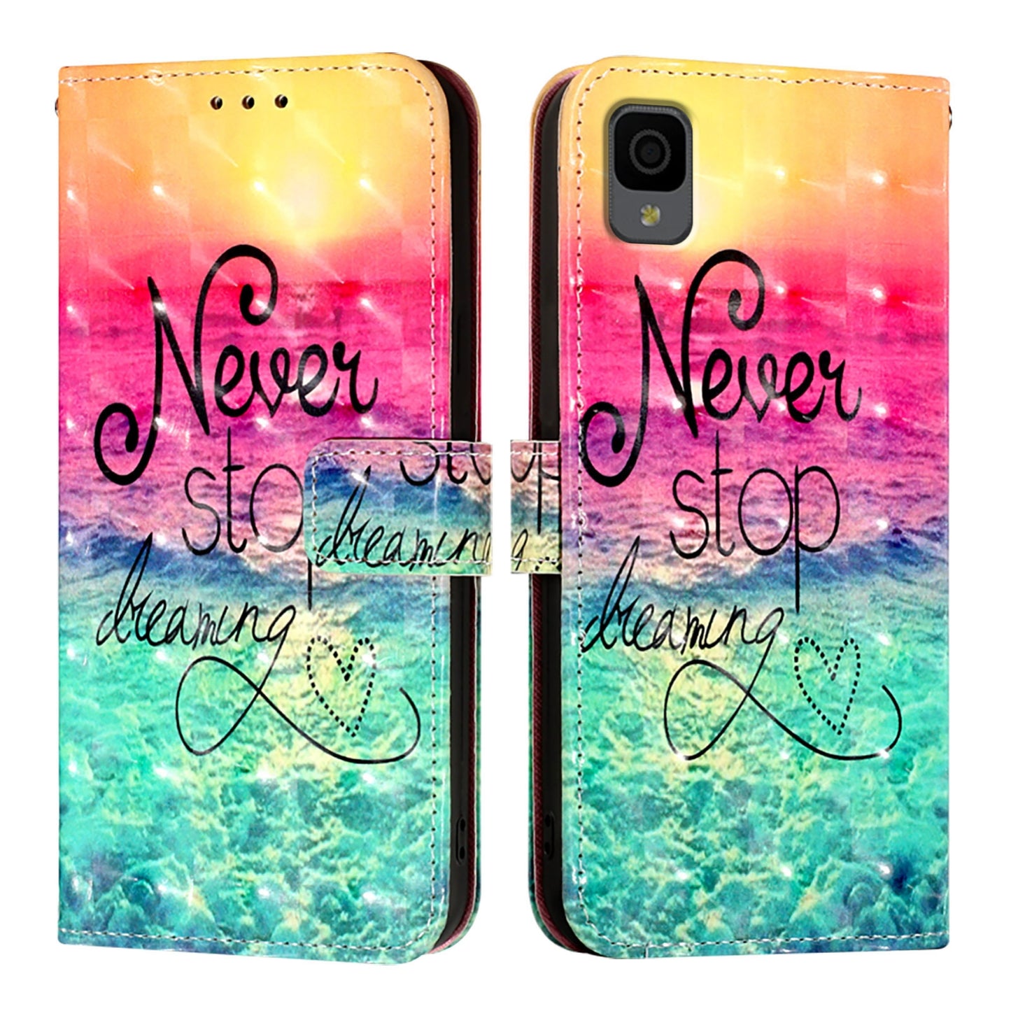 TCL 30Z T602DL Leather Flip Phone Case with 3D Painted Design, Card Holder, Wallet & Stand Function - Durable Protection & Easy Access