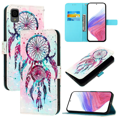 TCL 30Z T602DL Leather Flip Phone Case with 3D Painted Design, Card Holder, Wallet & Stand Function - Durable Protection & Easy Access