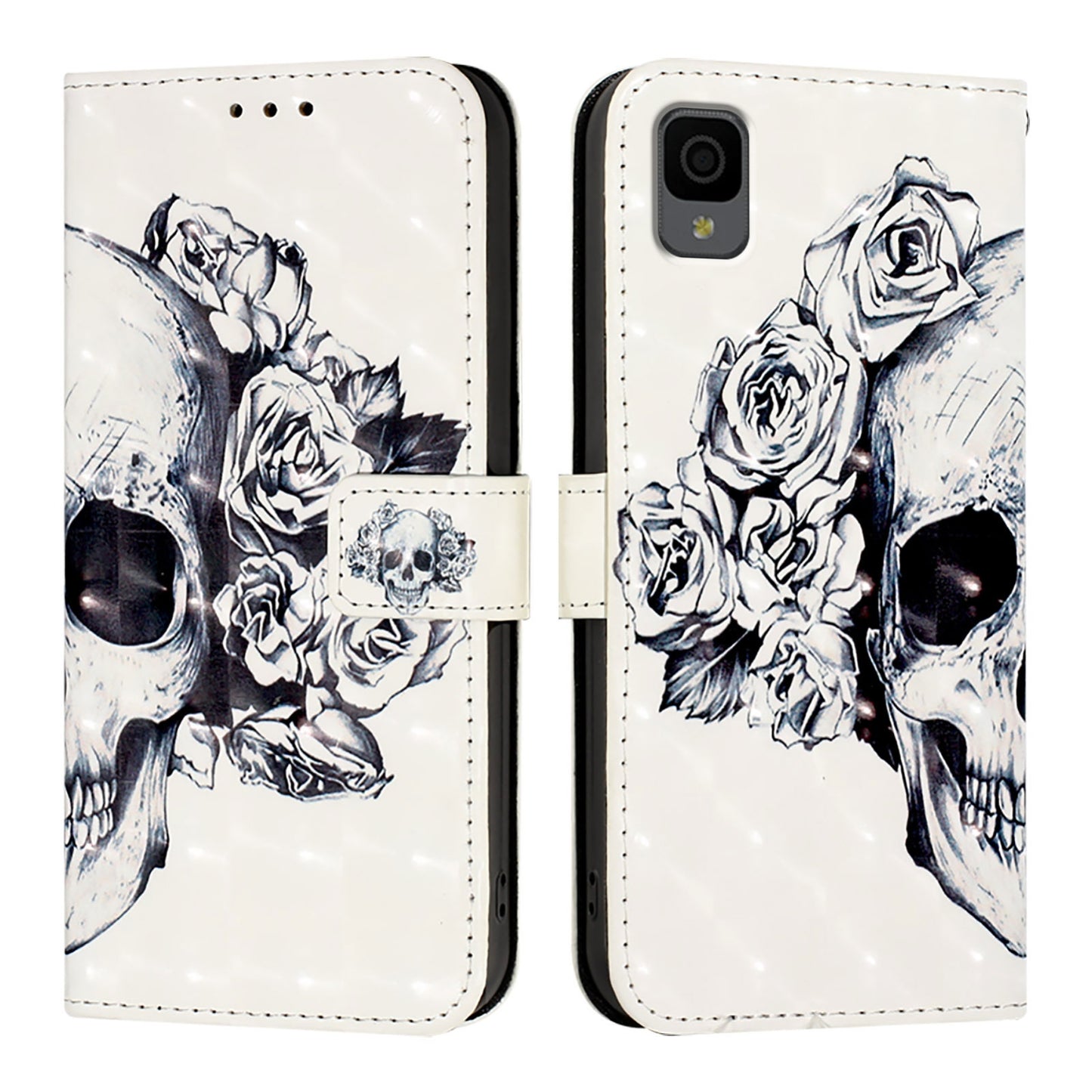 TCL 30Z T602DL Leather Flip Phone Case with 3D Painted Design, Card Holder, Wallet & Stand Function - Durable Protection & Easy Access