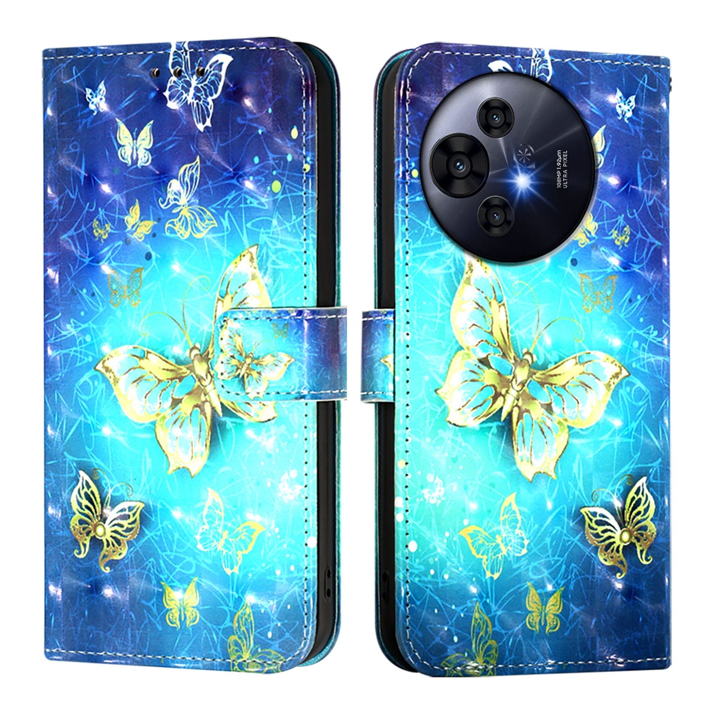 TCL 50 Pro NxtPaper Leather Flip Phone Case with 3D Painted Design, Card Holder, Wallet & Stand Function - Durable Protection & Easy Access