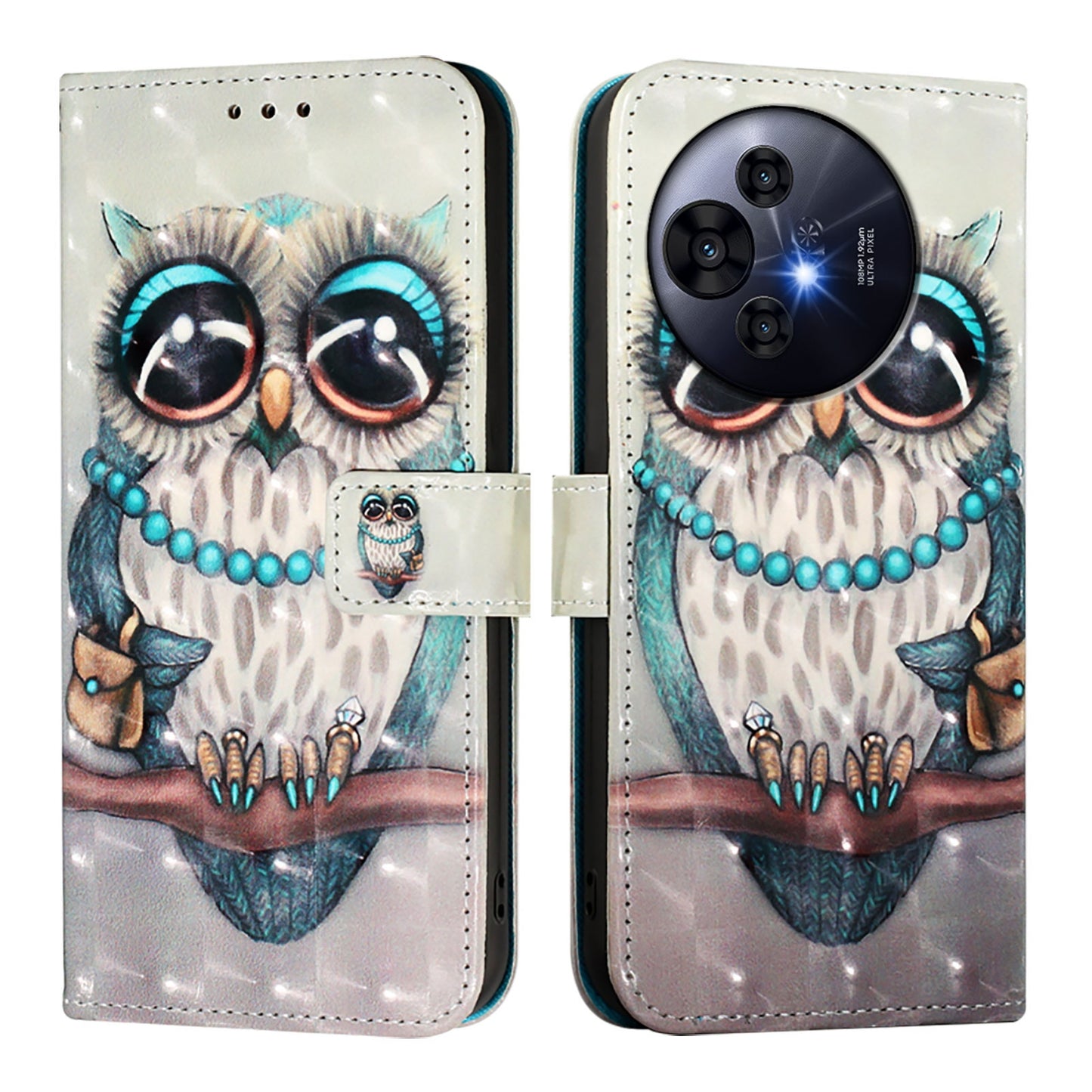 TCL 50 Pro NxtPaper Leather Flip Phone Case with 3D Painted Design, Card Holder, Wallet & Stand Function - Durable Protection & Easy Access