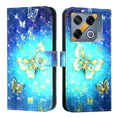 Infinix GT 20 Pro Leather Flip Phone Case with 3D Painted Design, Card Holder, Wallet & Stand Function - Durable Protection & Easy Access