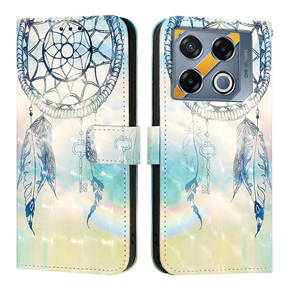 Infinix GT 20 Pro Leather Flip Phone Case with 3D Painted Design, Card Holder, Wallet & Stand Function - Durable Protection & Easy Access