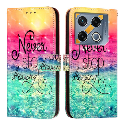 Infinix GT 20 Pro Leather Flip Phone Case with 3D Painted Design, Card Holder, Wallet & Stand Function - Durable Protection & Easy Access