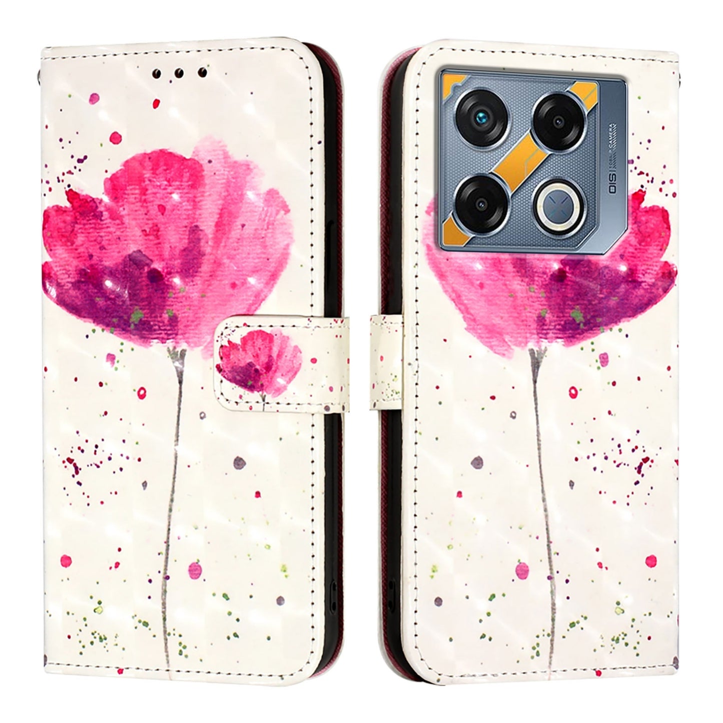 Infinix GT 20 Pro Leather Flip Phone Case with 3D Painted Design, Card Holder, Wallet & Stand Function - Durable Protection & Easy Access