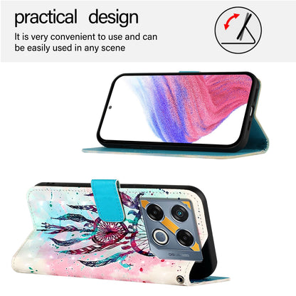 Infinix GT 20 Pro Leather Flip Phone Case with 3D Painted Design, Card Holder, Wallet & Stand Function - Durable Protection & Easy Access