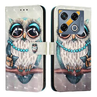 Infinix GT 20 Pro Leather Flip Phone Case with 3D Painted Design, Card Holder, Wallet & Stand Function - Durable Protection & Easy Access