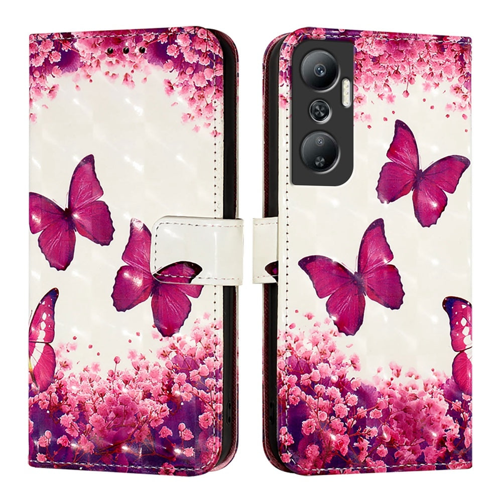 Infinix Hot 20 4G Leather Flip Phone Case with 3D Painted Design, Card Holder, Wallet & Stand Function - Durable Protection & Easy Access