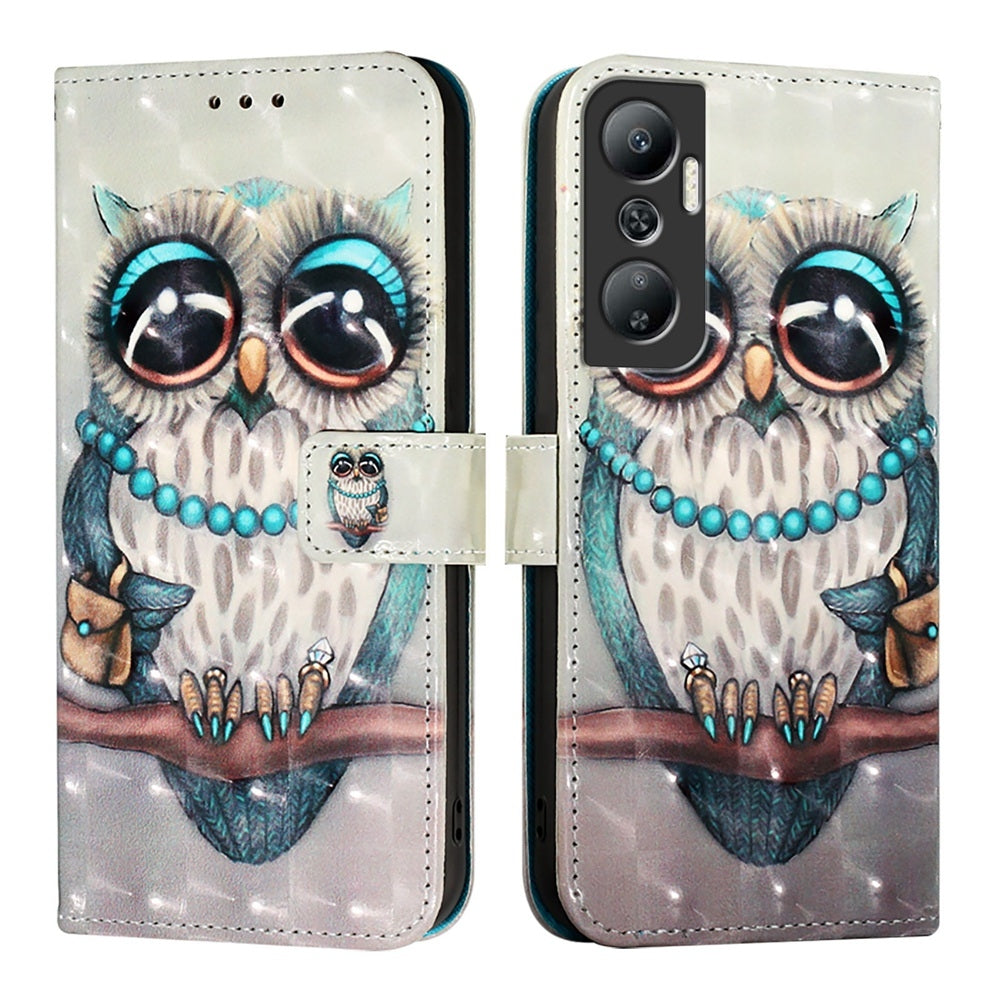 Infinix Hot 20 4G Leather Flip Phone Case with 3D Painted Design, Card Holder, Wallet & Stand Function - Durable Protection & Easy Access