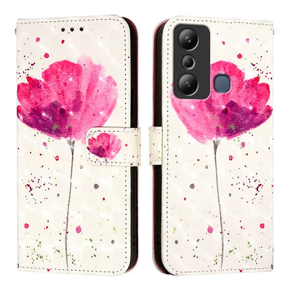 Infinix Hot 20i Leather Flip Phone Case with 3D Painted Design, Card Holder, Wallet & Stand Function - Durable Protection & Easy Access