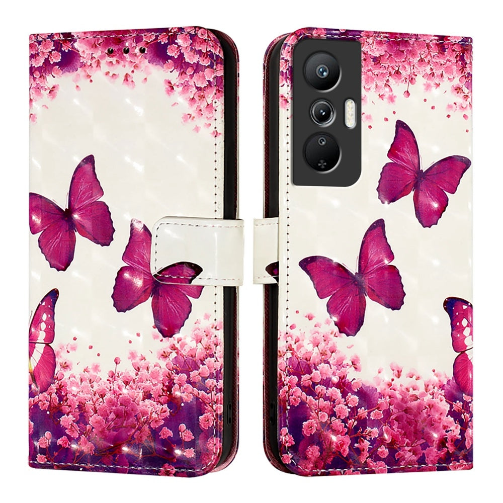 Infinix Hot 20 Pro Leather Flip Phone Case with 3D Painted Design, Card Holder, Wallet & Stand Function - Durable Protection & Easy Access