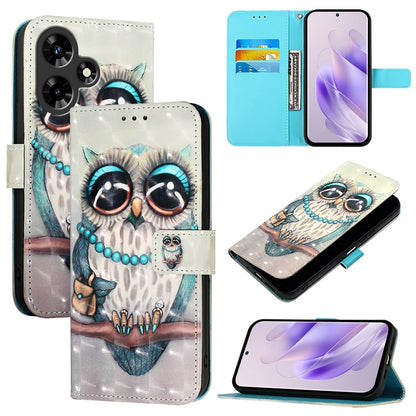 Infinix Hot 30 4G Leather Flip Phone Case with 3D Painted Design, Card Holder, Wallet & Stand Function - Durable Protection & Easy Access